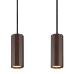 Netlighting James Bar Pendant Ceiling Light Bronze Colored Matt 4x GU10 in Brown - thumbnail 3