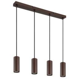 Netlighting James Bar Pendant Ceiling Light Bronze Colored Matt 4x GU10 in Brown - thumbnail 2