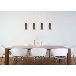 Netlighting James Bar Pendant Ceiling Light Bronze Colored Matt 4x GU10 in Brown - thumbnail 6