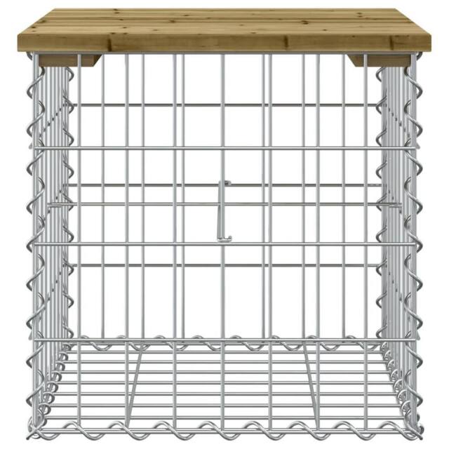 Berkfield Home Beautiful Garden Bench Gabion Design 43x44x42 cm Impregnated Wood Pine in Brown - Size: 43 x 44 x 42 cm - image 1