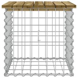Berkfield Home Beautiful Garden Bench Gabion Design 43x44x42 cm Impregnated Wood Pine in Brown - Size: 43 x 44 x 42 cm - thumbnail 4