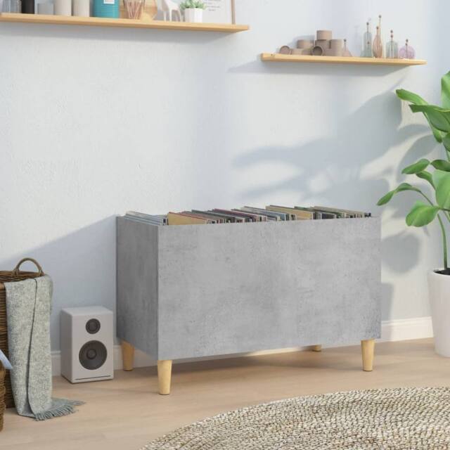 Berkfield Home Record Cabinet Concrete Grey 74.5x38x48 cm Engineered Wood - image 1