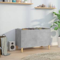 Berkfield Home Record Cabinet Concrete Grey 74.5x38x48 cm Engineered Wood - thumbnail 1