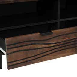 Berkfield Home TV Cabinet - 80x33.5x46 cm, Crafted from Solid Wood & Engineered Wood in Brown - Size: 80x33.5x46 cm - thumbnail 7
