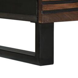 Berkfield Home TV Cabinet - 80x33.5x46 cm, Crafted from Solid Wood & Engineered Wood in Brown - Size: 80x33.5x46 cm - thumbnail 8