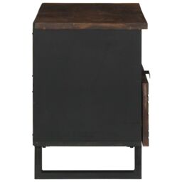 Berkfield Home TV Cabinet - 80x33.5x46 cm, Crafted from Solid Wood & Engineered Wood in Brown - Size: 80x33.5x46 cm - thumbnail 4