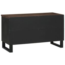 Berkfield Home TV Cabinet - 80x33.5x46 cm, Crafted from Solid Wood & Engineered Wood in Brown - Size: 80x33.5x46 cm - thumbnail 5
