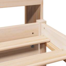 Berkfield Home Bookcase Bed without Mattress 75x190cm Small Single Solid Wood Pine in Natural - thumbnail 9