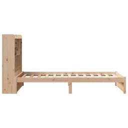 Berkfield Home Bookcase Bed without Mattress 75x190cm Small Single Solid Wood Pine in Natural - thumbnail 7