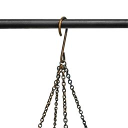 Ivyline Indoor Kensington Brass Tall Hanging Planter H60cm x D24cm in Metallics - thumbnail 4