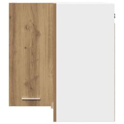 Berkfield Home Hanging Corner Cabinet Lyon Artisan Oak 57x57x60 cm Engineered Wood in Brown - Size: 57 x 57 x 60 cm - thumbnail 4