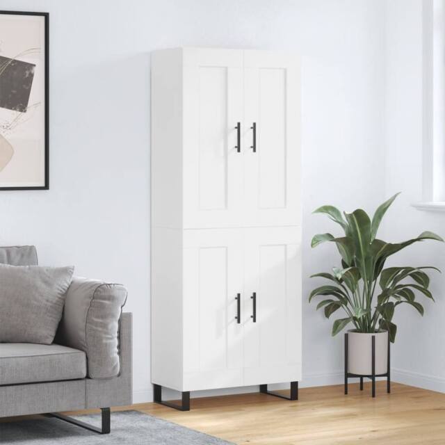 Berkfield Home Highboard White 69.5x34x180 cm Engineered Wood - image 1
