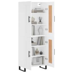 Berkfield Home Highboard White 69.5x34x180 cm Engineered Wood - thumbnail 3