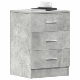 Berkfield Home Elegant Bedside Cabinet Concrete Grey 38x35x56 cm Engineered Wood - Size: 38 x 35 x 56 cm - thumbnail 4