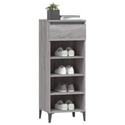 Berkfield Home Shoe Rack Grey Sonoma 40x36x105 cm Engineered Wood - Size: 40 x 36 x 105 cm - thumbnail 4