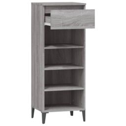 Berkfield Home Shoe Rack Grey Sonoma 40x36x105 cm Engineered Wood - Size: 40 x 36 x 105 cm - thumbnail 5
