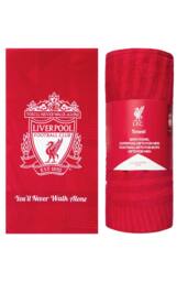 Liverpool F.C. Team Colour Towel Crest Cotton Quick Dry Beach Bath Towel 137x69cm in Red - thumbnail 1