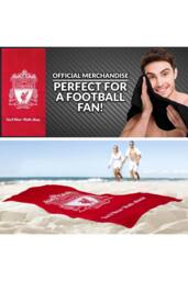Liverpool F.C. Team Colour Towel Crest Cotton Quick Dry Beach Bath Towel 137x69cm in Red - thumbnail 2
