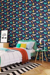 Hoopla Walls Ocean Adventure 10m Matt Wallpaper in Blue - thumbnail 1