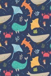 Hoopla Walls Ocean Adventure 10m Matt Wallpaper in Blue - thumbnail 2