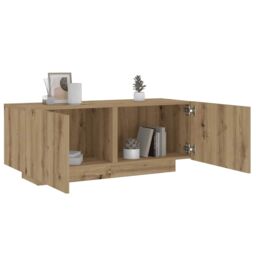 Berkfield Home Bedside Cabinet Artisan Oak 100x35x40 cm Engineered Wood in Brown - Size: 100 x 35 x 40 cm - thumbnail 1
