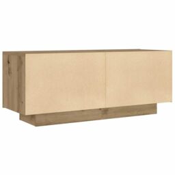Berkfield Home Bedside Cabinet Artisan Oak 100x35x40 cm Engineered Wood in Brown - Size: 100 x 35 x 40 cm - thumbnail 6