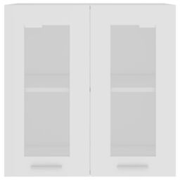 Berkfield Home Hanging Glass Cabinet White 60x31x60 cm Engineered Wood - Size: 60 x 31 x 60 cm - thumbnail 6