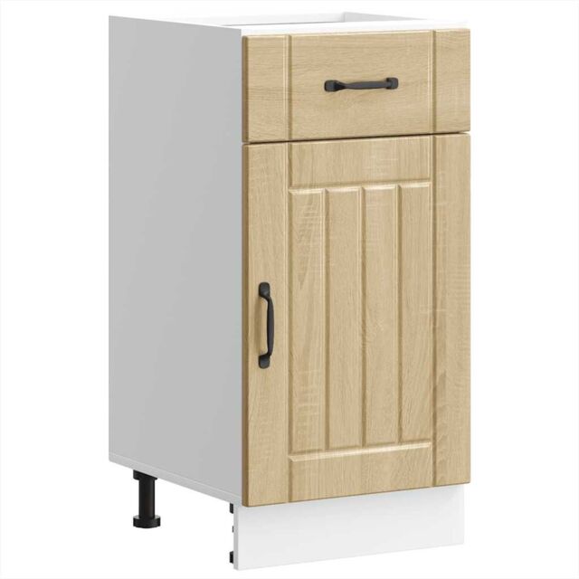 Berkfield Home Kitchen Base Cabinet Lucca Sonoma Oak Engineered Wood in Brown - image 1