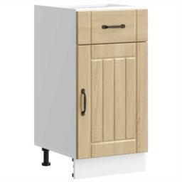 Berkfield Home Kitchen Base Cabinet Lucca Sonoma Oak Engineered Wood in Brown - thumbnail 1