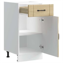 Berkfield Home Kitchen Base Cabinet Lucca Sonoma Oak Engineered Wood in Brown - thumbnail 5