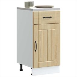 Berkfield Home Kitchen Base Cabinet Lucca Sonoma Oak Engineered Wood in Brown - thumbnail 3