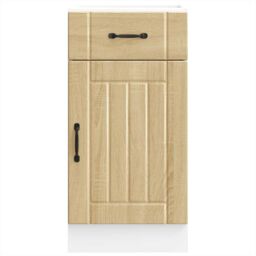 Berkfield Home Kitchen Base Cabinet Lucca Sonoma Oak Engineered Wood in Brown - thumbnail 4
