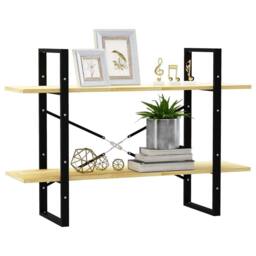 Berkfield Home 2-Tier Book Cabinet 100x30x70 cm Solid Pine Wood in Brown - Size: 100 x 30 x 70 cm - thumbnail 4