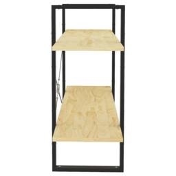 Berkfield Home 2-Tier Book Cabinet 100x30x70 cm Solid Pine Wood in Brown - Size: 100 x 30 x 70 cm - thumbnail 6