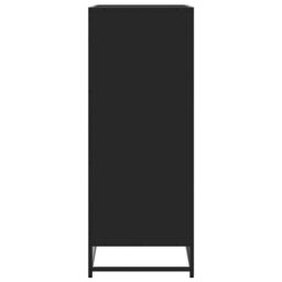 Berkfield Home Shoe Cabinet Black 75x38x97.5 cm Engineered Wood & Metal - thumbnail 5