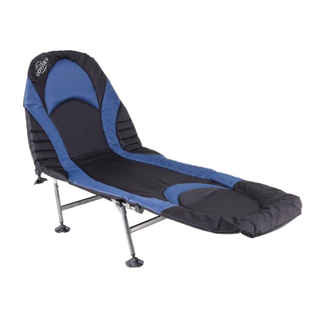 Charles Bentley ODYSSEY Premium Folding Camp Bed Sturdy Portable Lounger Chair in Black - image 1