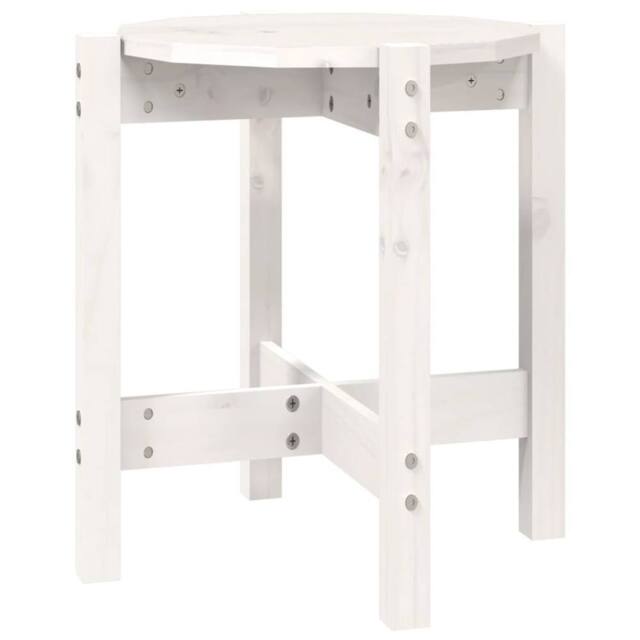 Berkfield Home Coffee Table White Ø 42.5x45 cm Solid Wood Pine - image 1