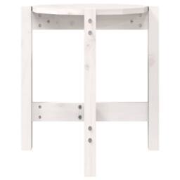 Berkfield Home Coffee Table White Ã˜ 42.5x45 cm Solid Wood Pine - thumbnail 5