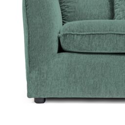 Abakus Direct Lucas Water Repellent Velvet Chenille Right Facing Corner Sofa in Jungle Green in Dark Green - thumbnail 5