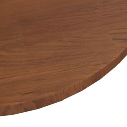Berkfield Home Round Table Top Dark Brown √ò30x1.5 cm Treated Solid Wood Oak - Size: 30x1.5 cm - thumbnail 3