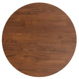 Berkfield Home Round Table Top Dark Brown √ò30x1.5 cm Treated Solid Wood Oak - Size: 30x1.5 cm - thumbnail 2