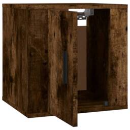 Berkfield Home Wall Mounted TV Cabinets 2 pcs Smoked Oak 40x34.5x40 cm in Brown - thumbnail 8