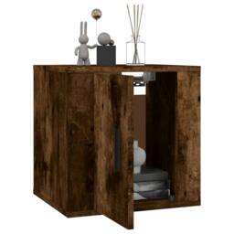 Berkfield Home Wall Mounted TV Cabinets 2 pcs Smoked Oak 40x34.5x40 cm in Brown - thumbnail 3