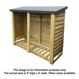 Churnet Valley Garden Furniture Ltd Heavy Duty Log Store - L67 x W120 x H180 cm - Min. Assembly Required in Brown - thumbnail 2