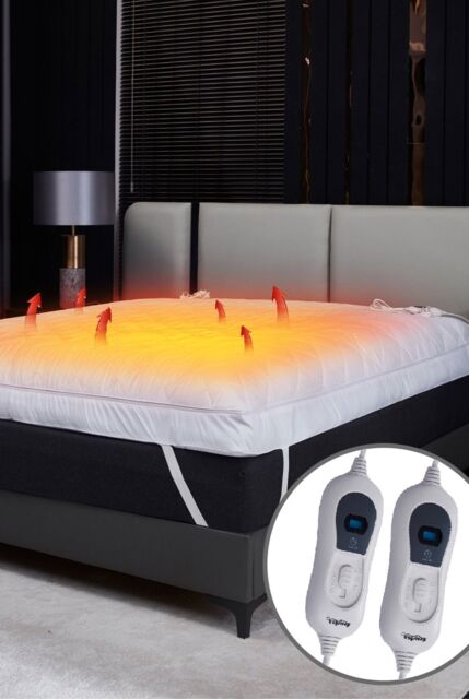 Ezysleep 4 Inch Extra Thick Heated Mattress Topper in White - Size: Single - image 1