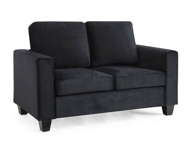 Home Detail Enderby Velvet 2 Seater Sofa in Black