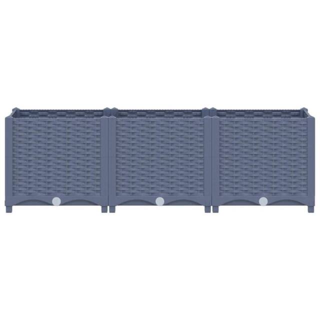 Berkfield Home Raised Bed 120x40x38 cm Polypropylene in Grey - Size: 120 x 40 x 38 cm - image 1
