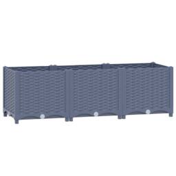 Berkfield Home Raised Bed 120x40x38 cm Polypropylene in Grey - Size: 120 x 40 x 38 cm - thumbnail 3