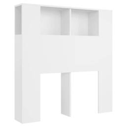 Berkfield Home Headboard Cabinet White 100x18.5x104.5 cm - thumbnail 1