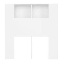 Berkfield Home Headboard Cabinet White 100x18.5x104.5 cm - thumbnail 4